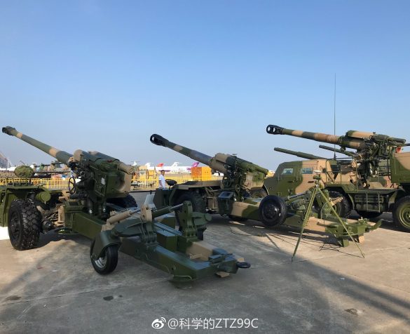 Chinese made Type 66 howitzer ammunition with a caliber of 152 millimeters allegedly being used by Russia